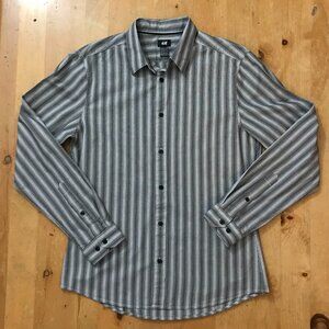 H&M Black/Grey/White Cotton Dress Shirt – Size M